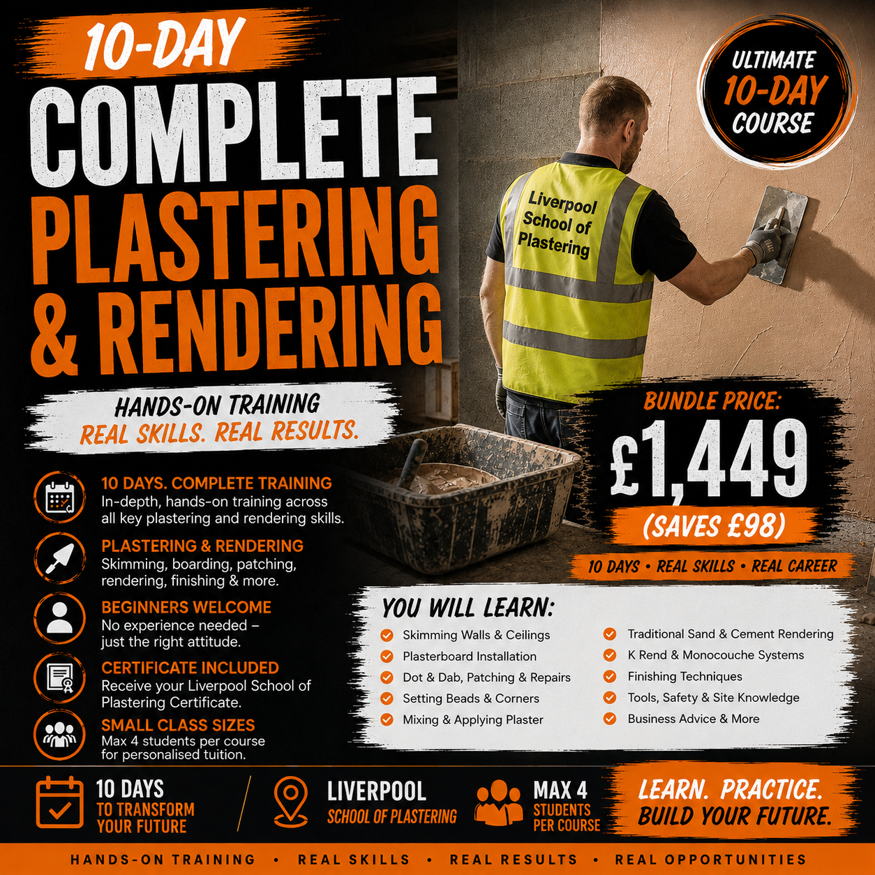 10-Day Complete Plastering & Rendering Course