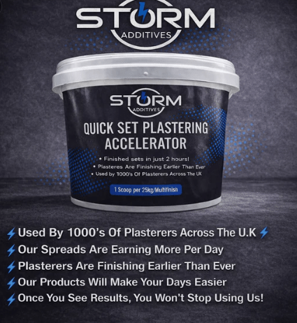 Plaster Accelerant Storm Additives - Trusted by UK Plasterers